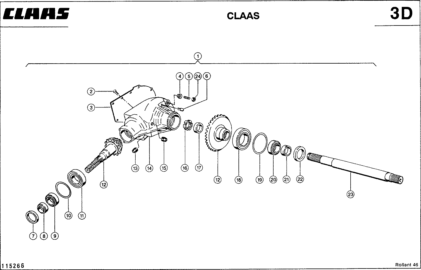 ROLLANT - GETRIEBE "CLAAS"