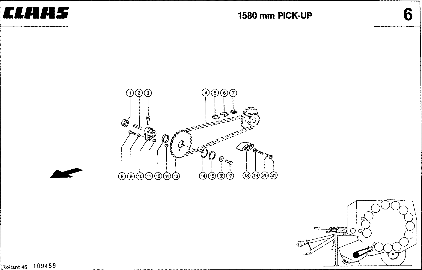 ROLLANT - ANTRIEB FUER AUFSAMMLER, (SCHERKUPPLUNG)