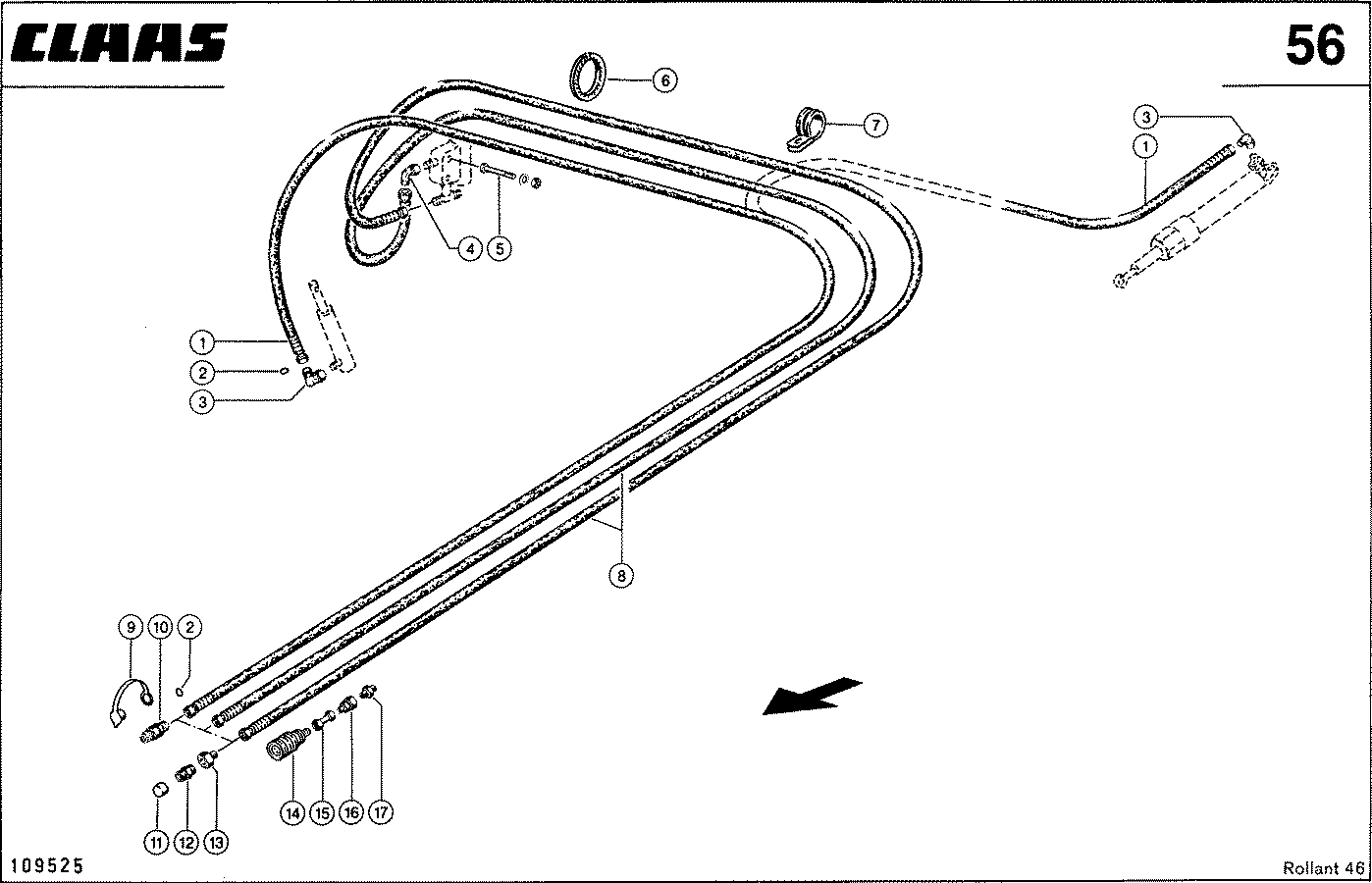 ROLLANT - HYDRAULIKLEITUNGEN, (SCHLEPPERANSCHLUSS)