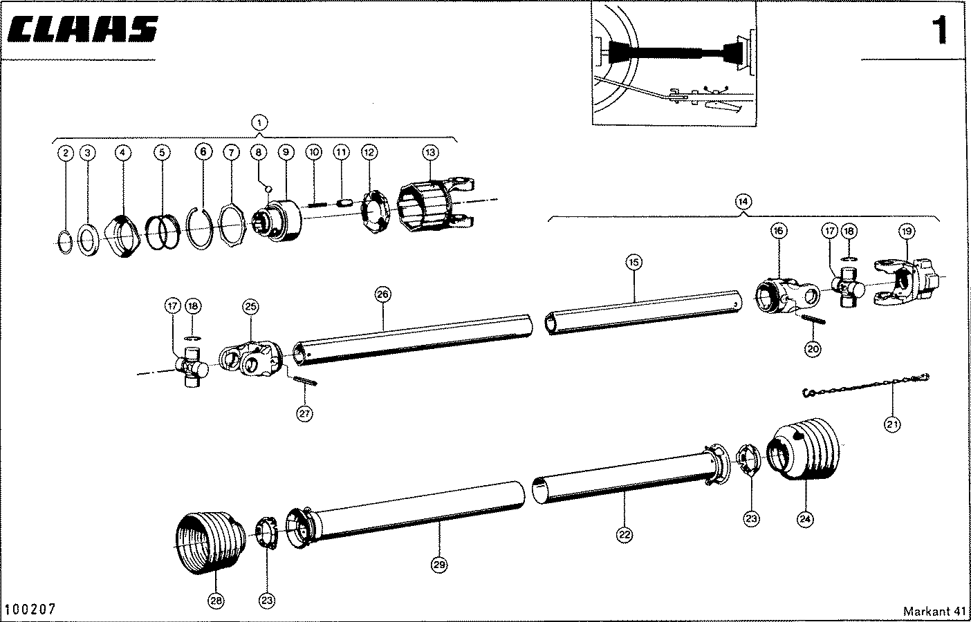 MARKANT - GELENKWELLE MIT FREILAUF, VAR. 3508