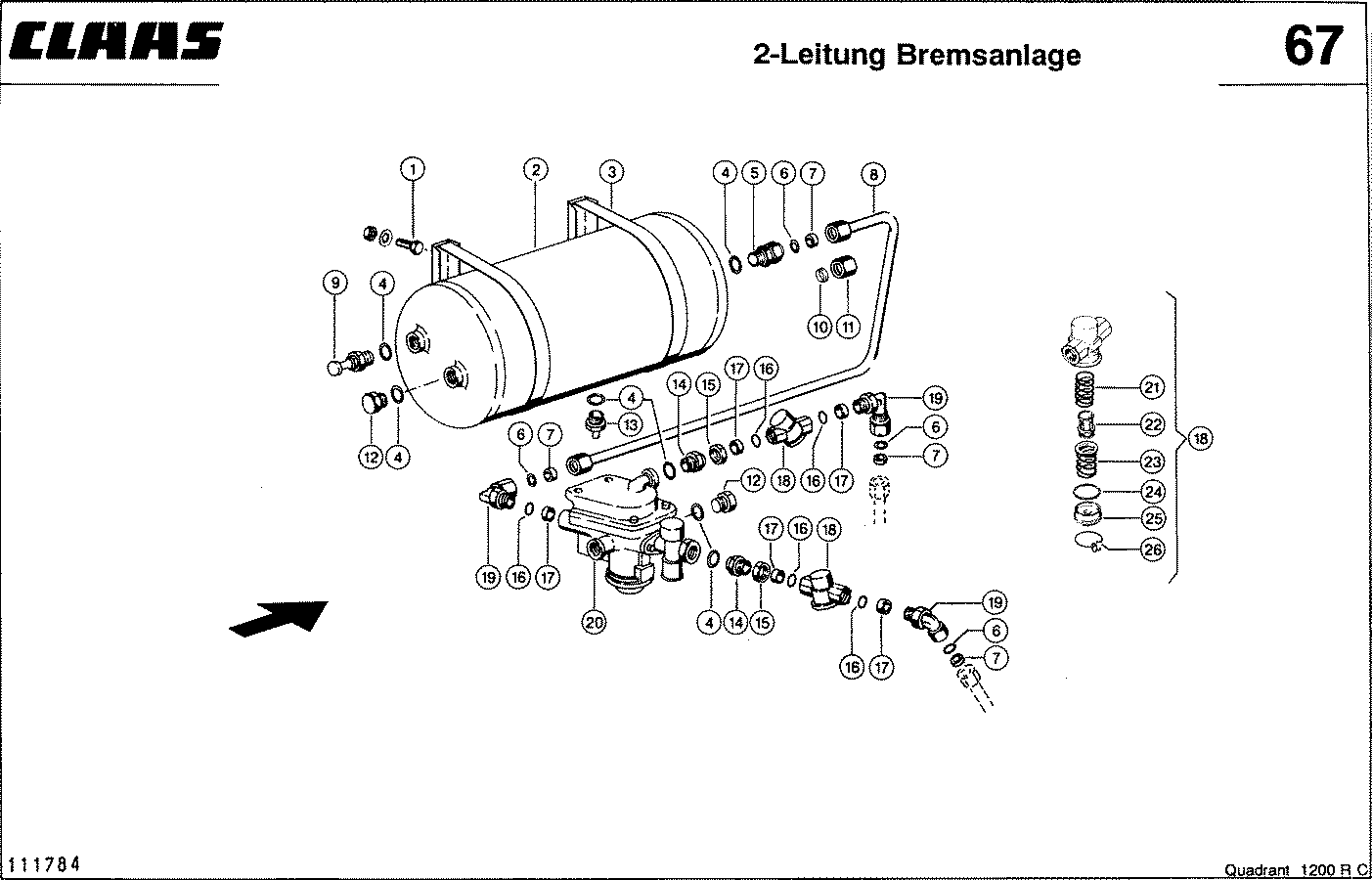 QUADRANT - 2-LEITUNG-DRUCKLUFT - BREMSANLAGE, VAR. 9382