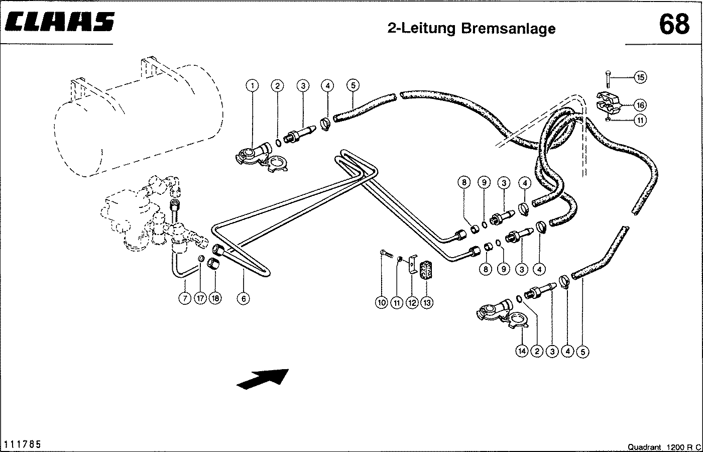 QUADRANT - 2-LEITUNG-DRUCKLUFT - BREMSANLAGE, VAR. 9382