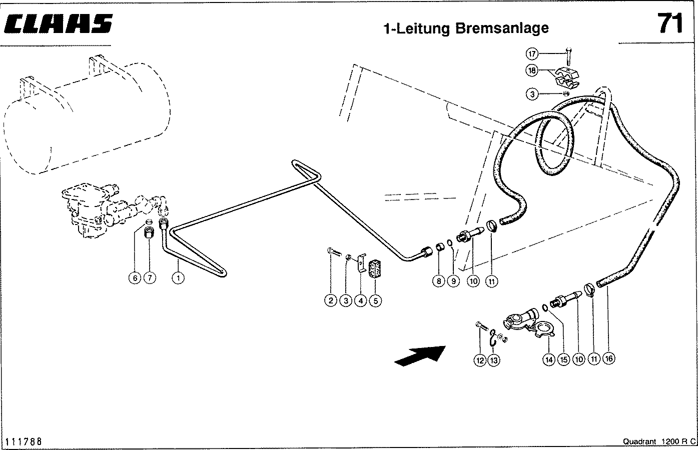 QUADRANT - 1-LEITUNG DRUCKLUFT-BREMSANLAGE, VAR. 9384