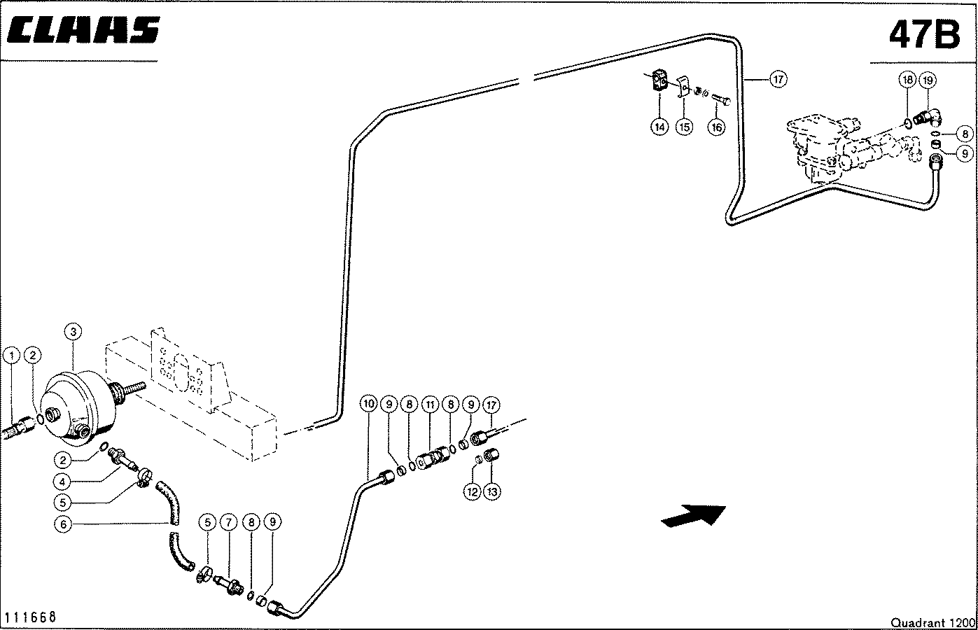 QUADRANT - 1-LEITUNG DRUCKLUFT-BREMSANLAGE, VAR. 7747