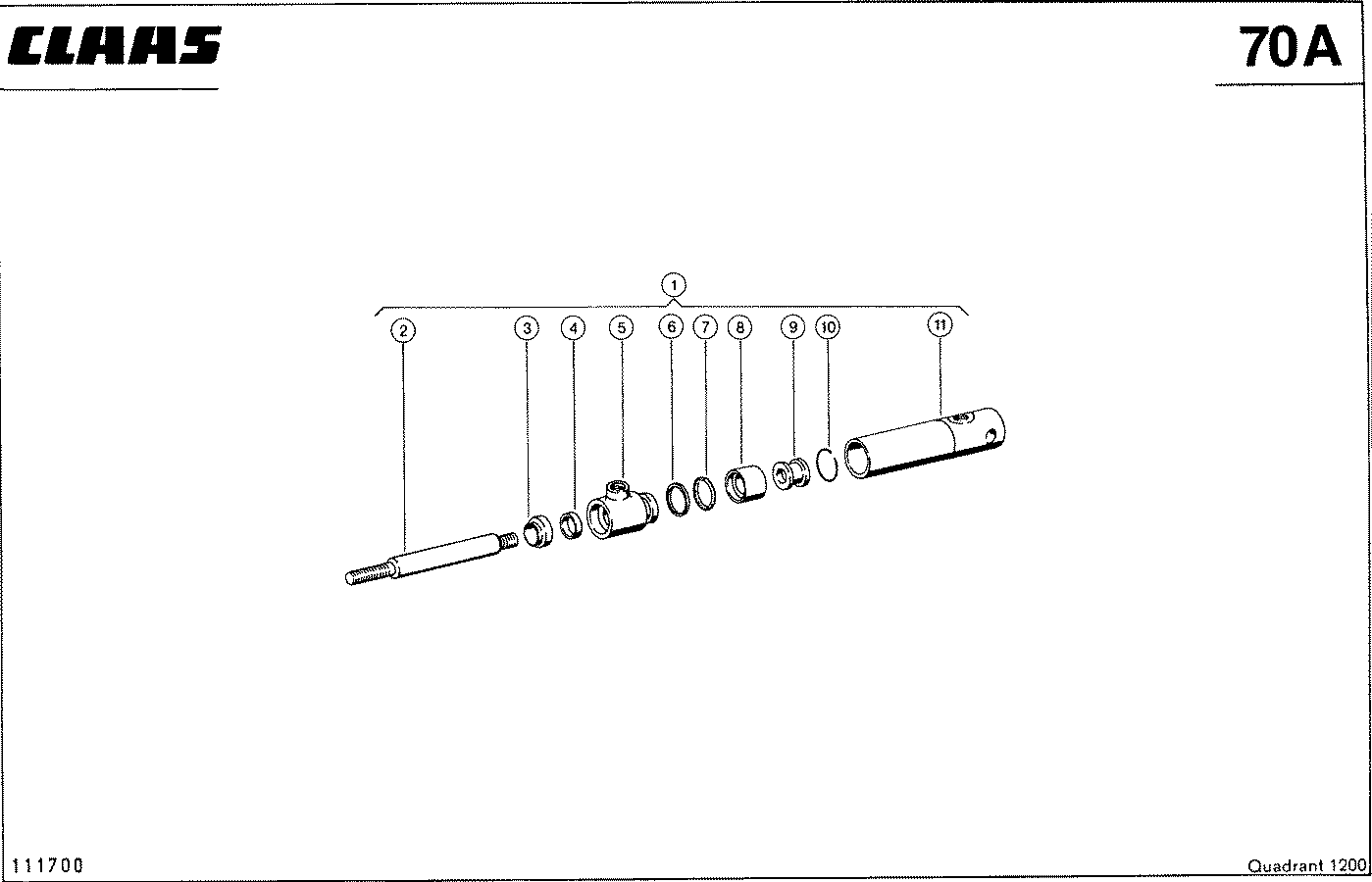 QUADRANT - HYDRAULIKZYLINDER, VAR. 7527