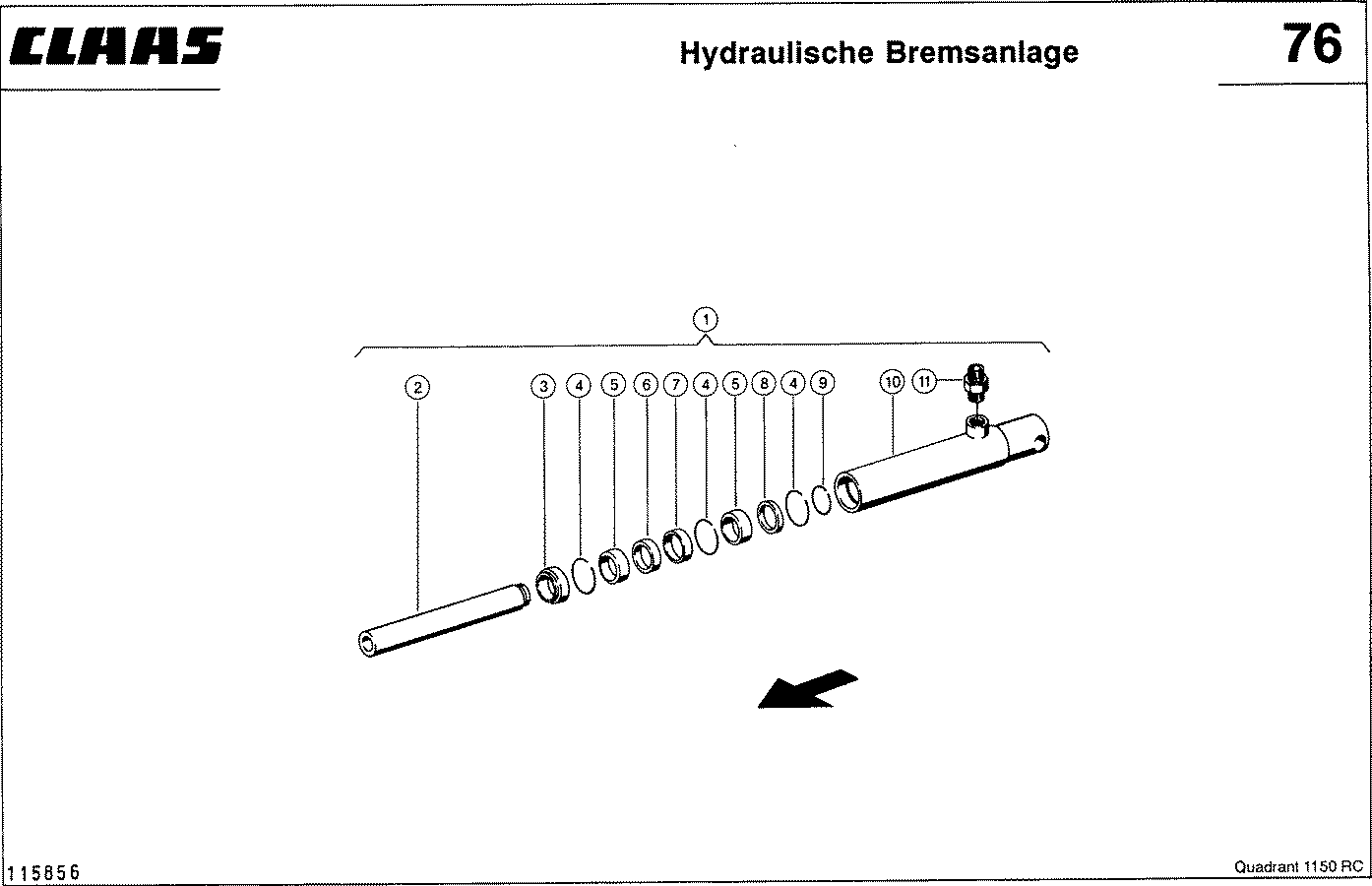 QUADRANT - HYDRAULISCHE BREMSANLAGE, HYDRAULIKZYLINDER