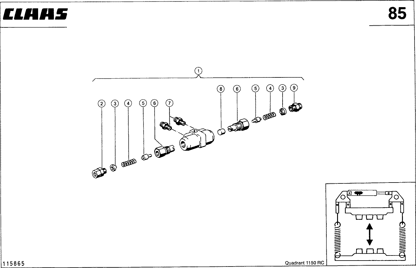 QUADRANT - SPERRBLOCK, PRESSDRUCKVERSTELLUNG