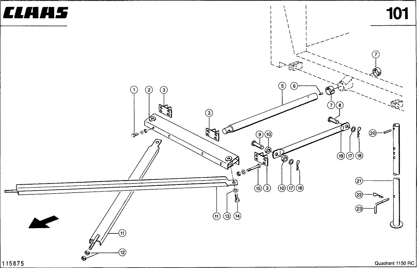 QUADRANT - BALLENSTAPLER, WAGENANHAENGUNG