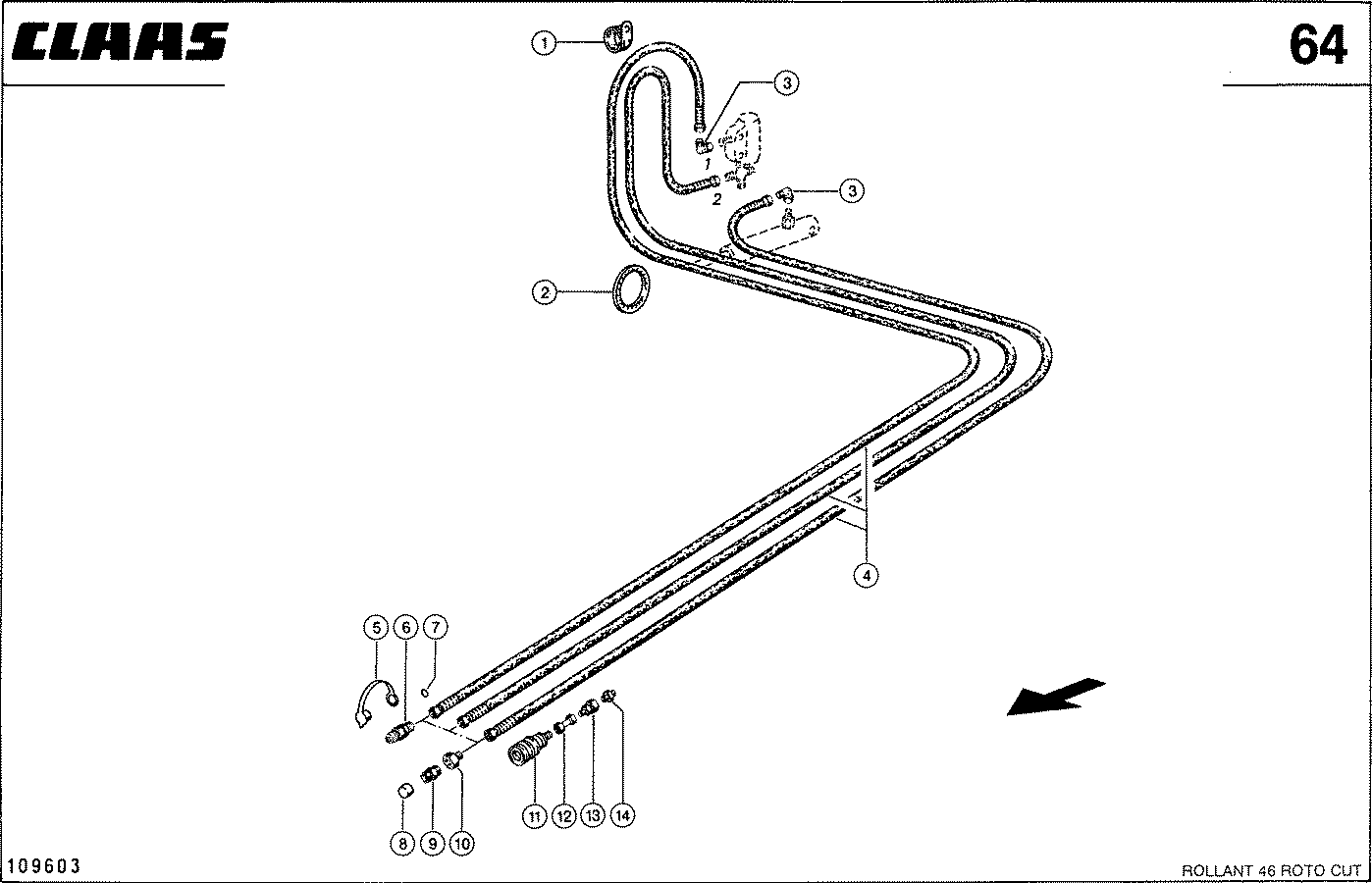 ROLLANT - HYDRAULIKLEITUNGEN, (SCHLEPPERANSCHLUSS)