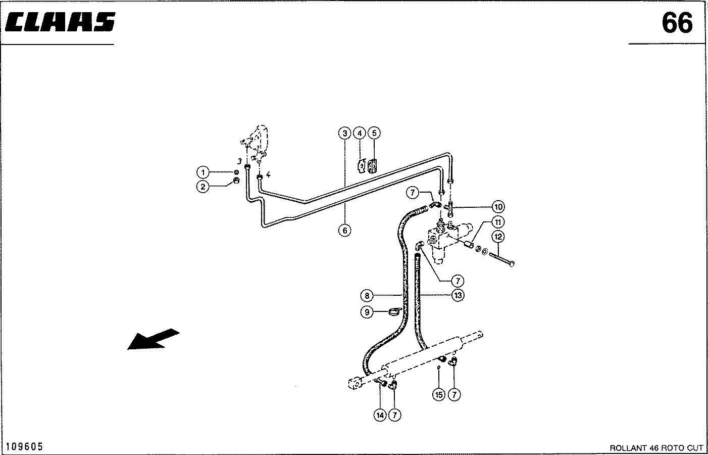ROLLANT - HYDRAULIKLEITUNGEN, (RECHTE SEITE)