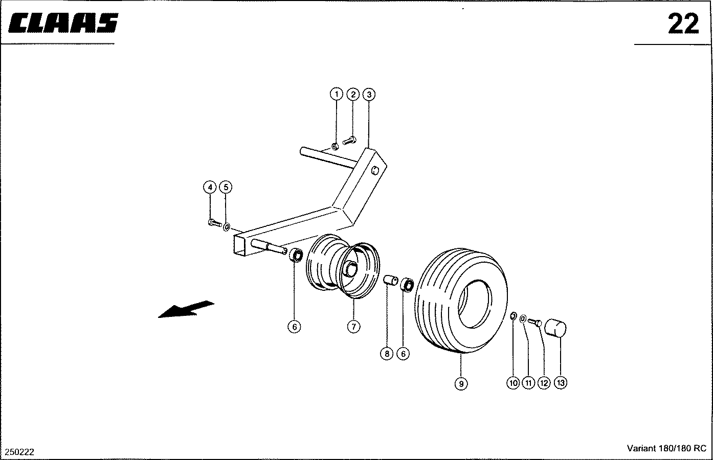 VARIANT - STUETZRAD FUER AUFSAMMLER, VAR. 9402