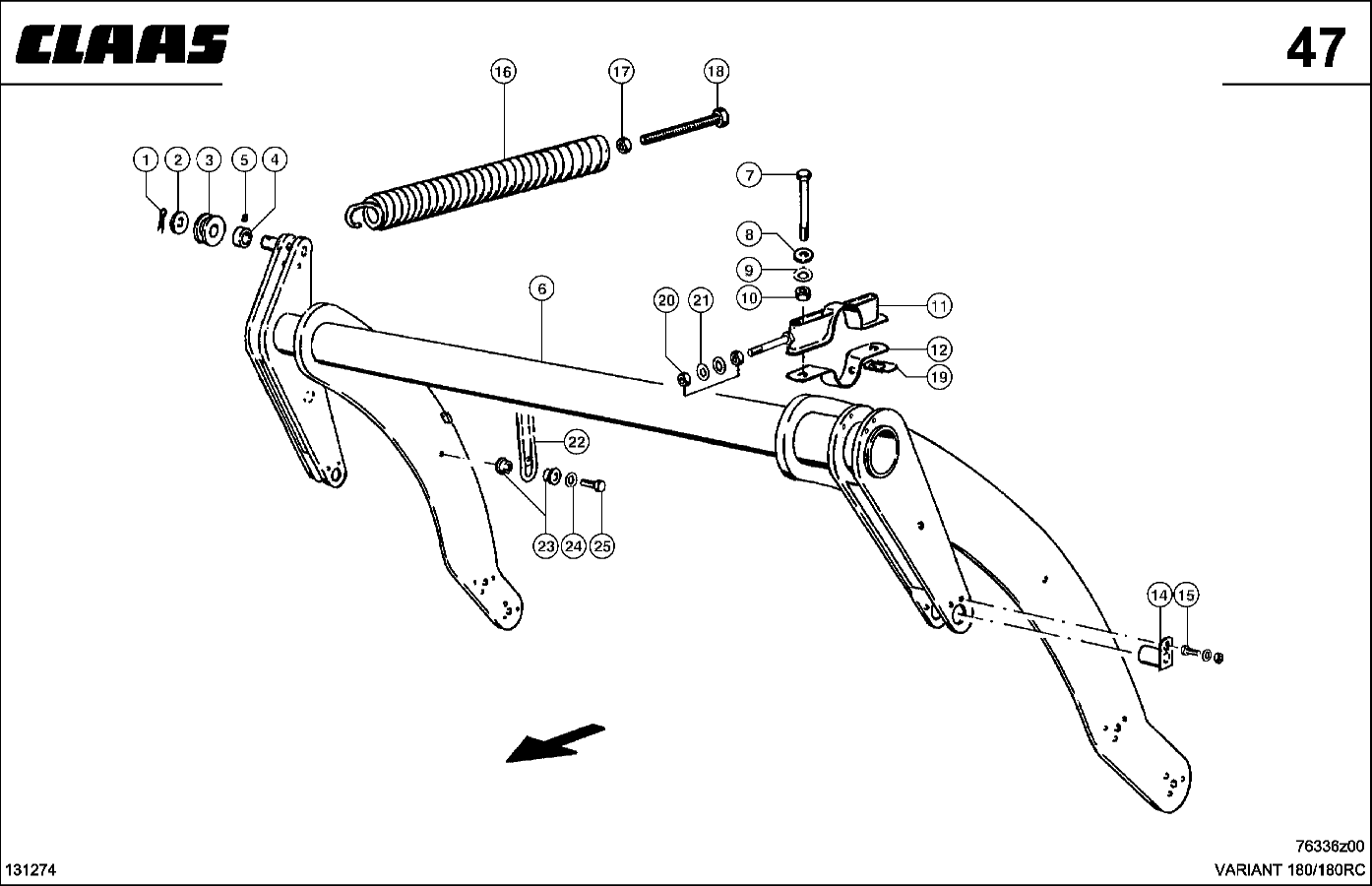 VARIANT - SPANNARM, UNTEN