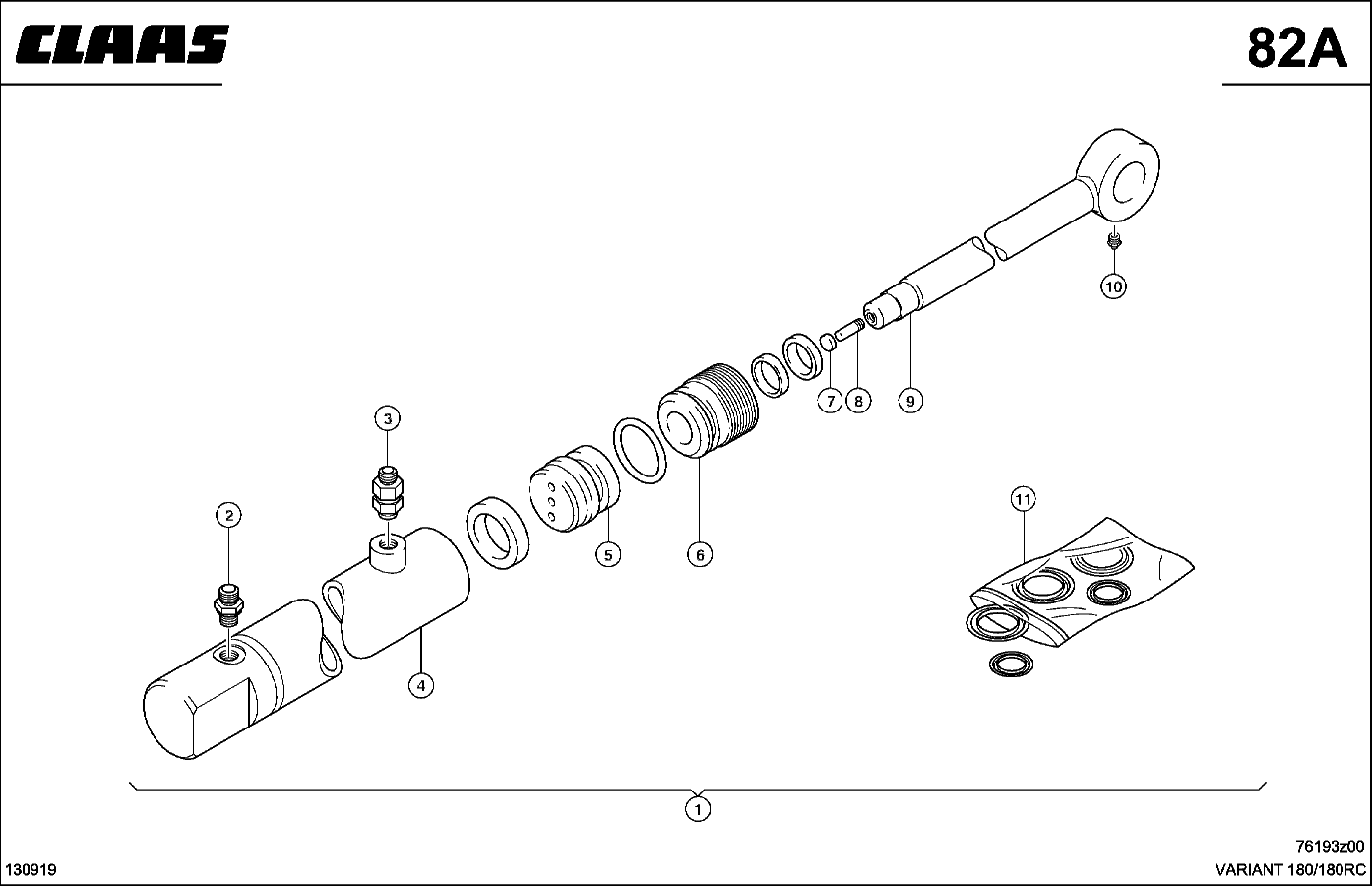 VARIANT - SPANNARMZYLINDER