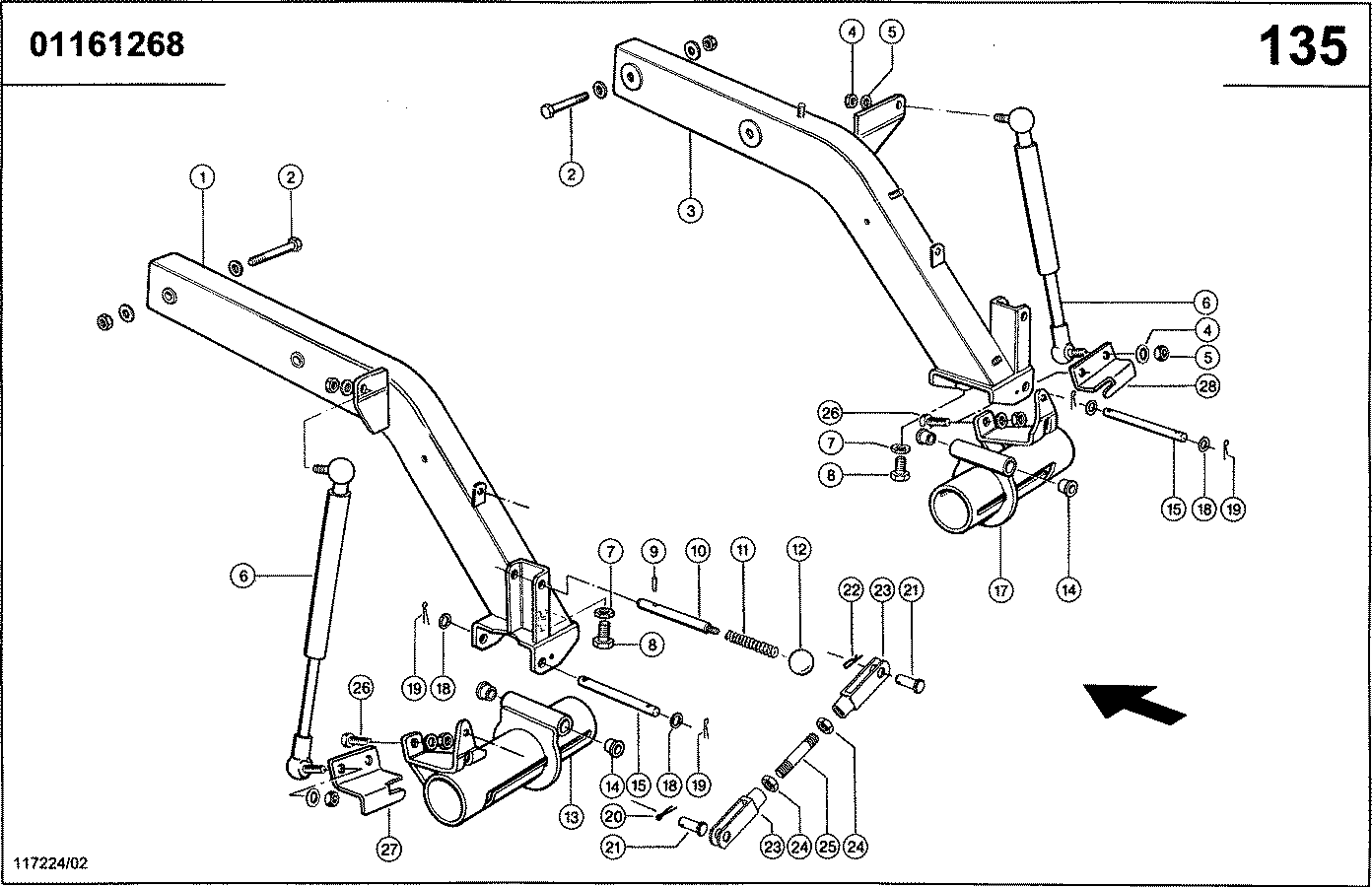 LEXION - SPREUVERTEILER, AUFHAENGUNG