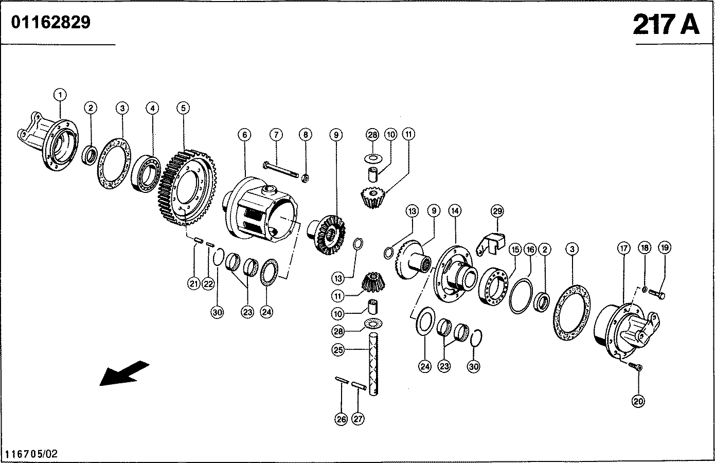 LEXION - DIFFERENTIAL, 19 TONNEN