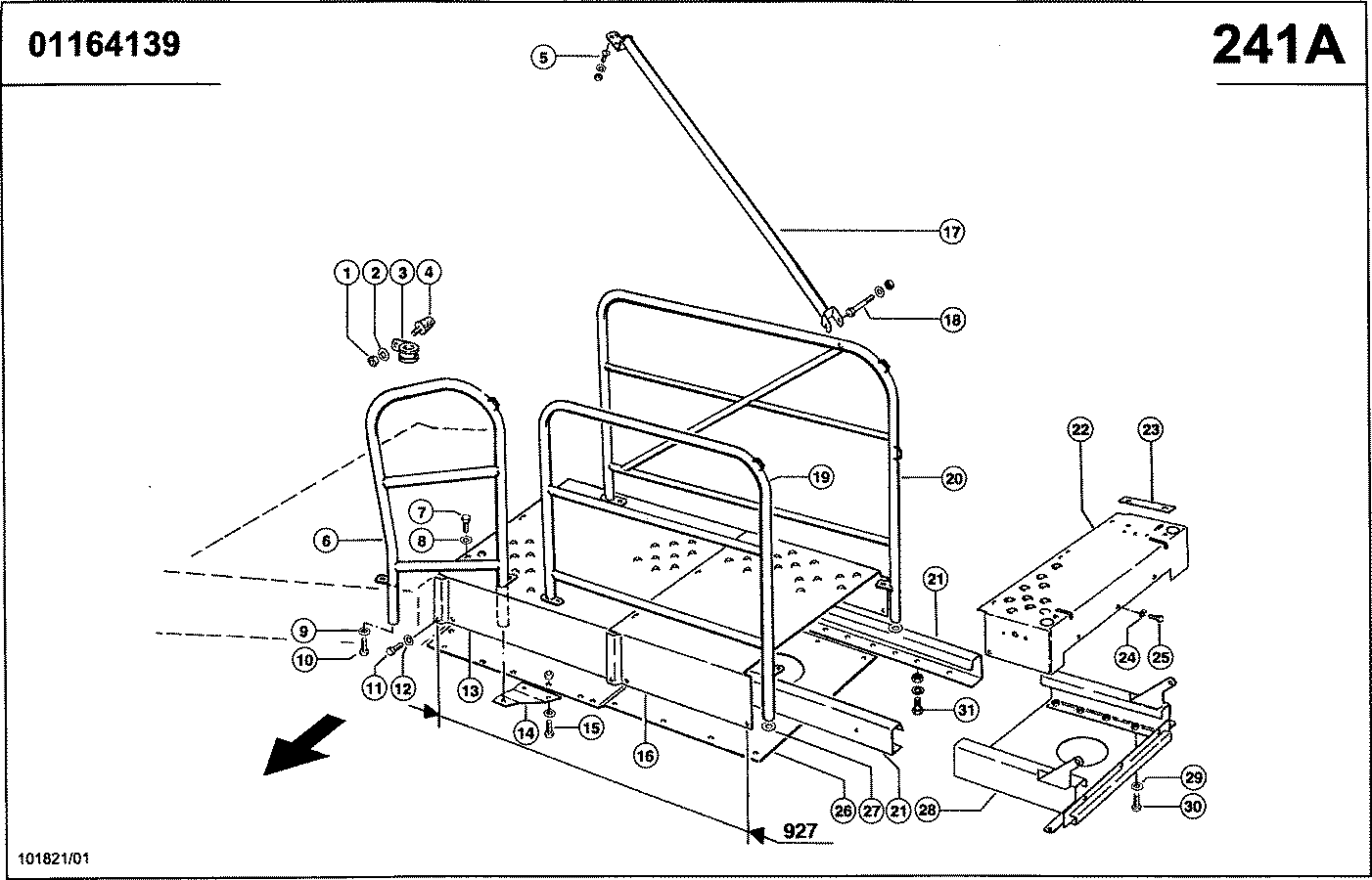 LEXION - VERBREITERUNG MIT GELAENDER (927 MM)
