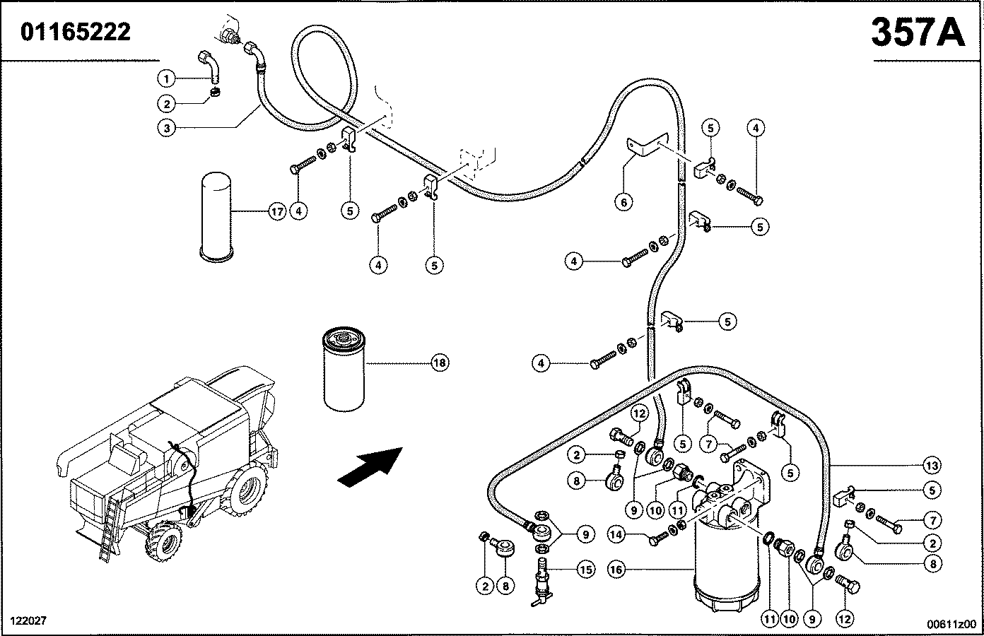 LEXION - MOTOR 3126 B; KRAFTSTOFFANLAGE