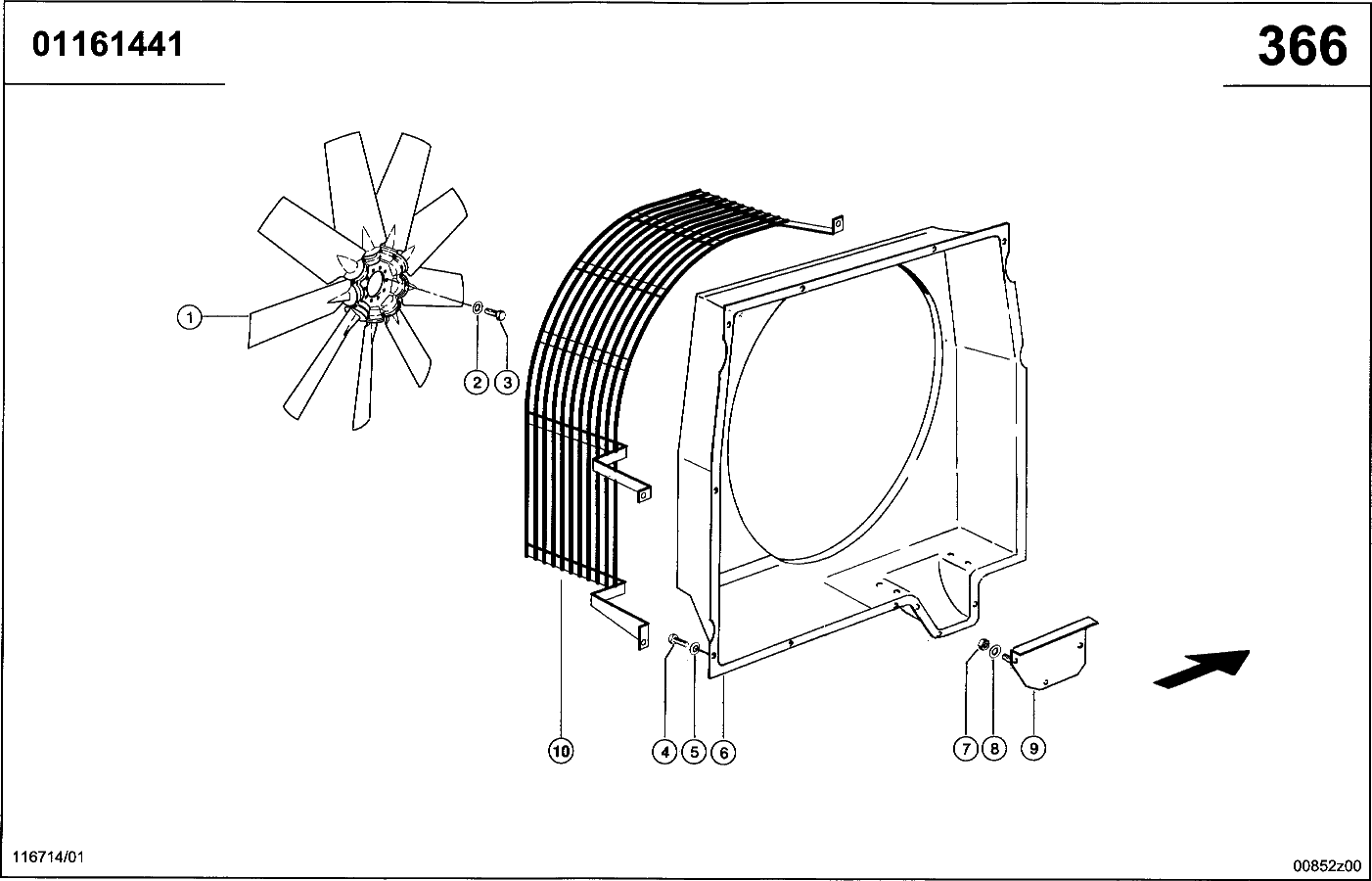 LEXION - MOTOR 3126-ATAAC / 3126 B; KUEHLANLAGE