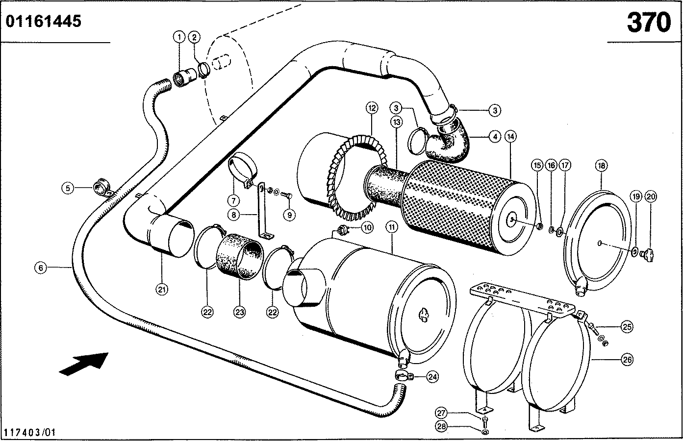 LEXION - MOTOR 3126-ATAAC; LUFTFILTERANLAGE