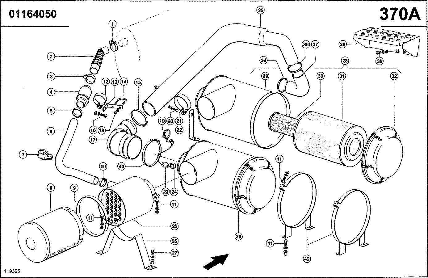 LEXION - MOTOR 3126-ATAAC; LUFTFILTERANLAGE