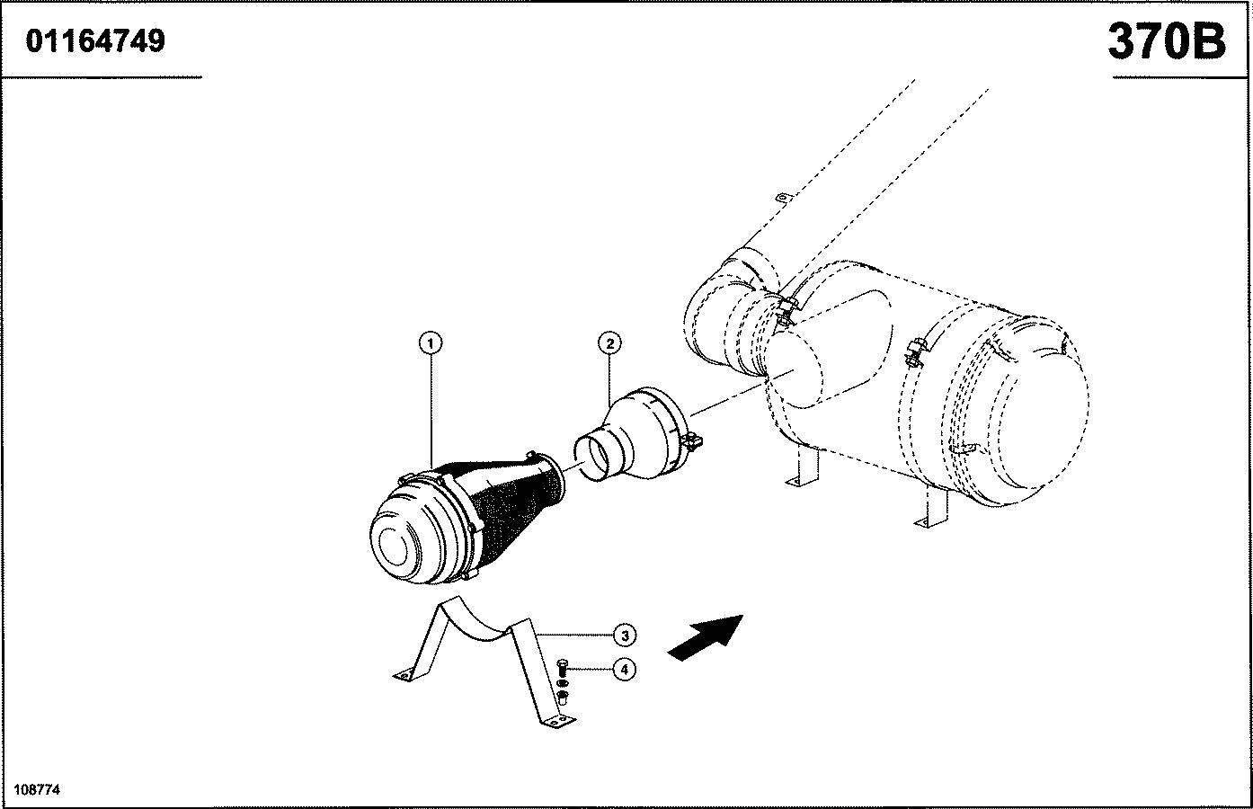 LEXION - MOTOR 3126-ATAAC; PRECLEANER