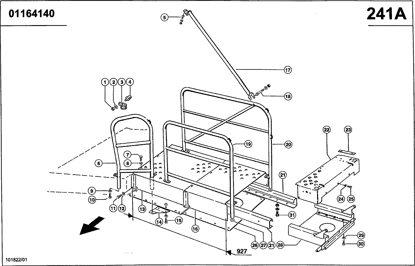 LEXION - VERBREITERUNG MIT GELAENDER (927 MM)