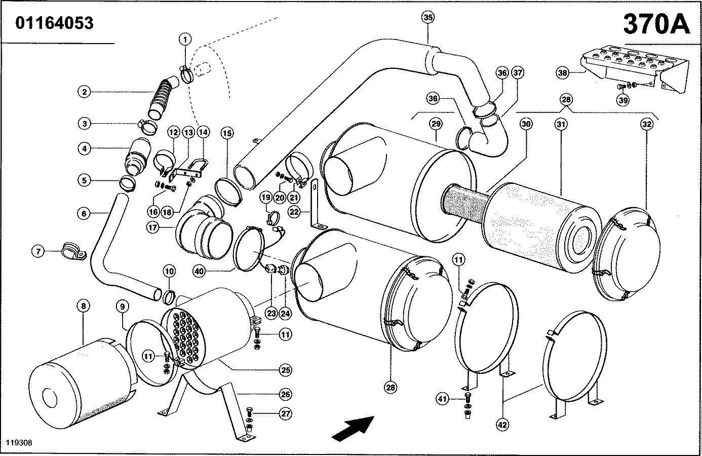 LEXION - MOTOR 3176-ATAAC; LUFTFILTERANLAGE