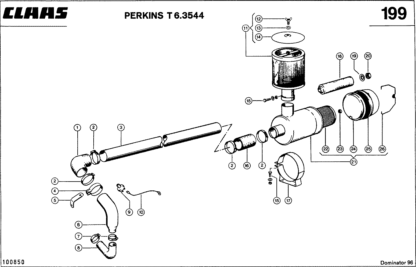 DOMINATOR - MOTORZUBEHOER, PERKINS T 6.3544