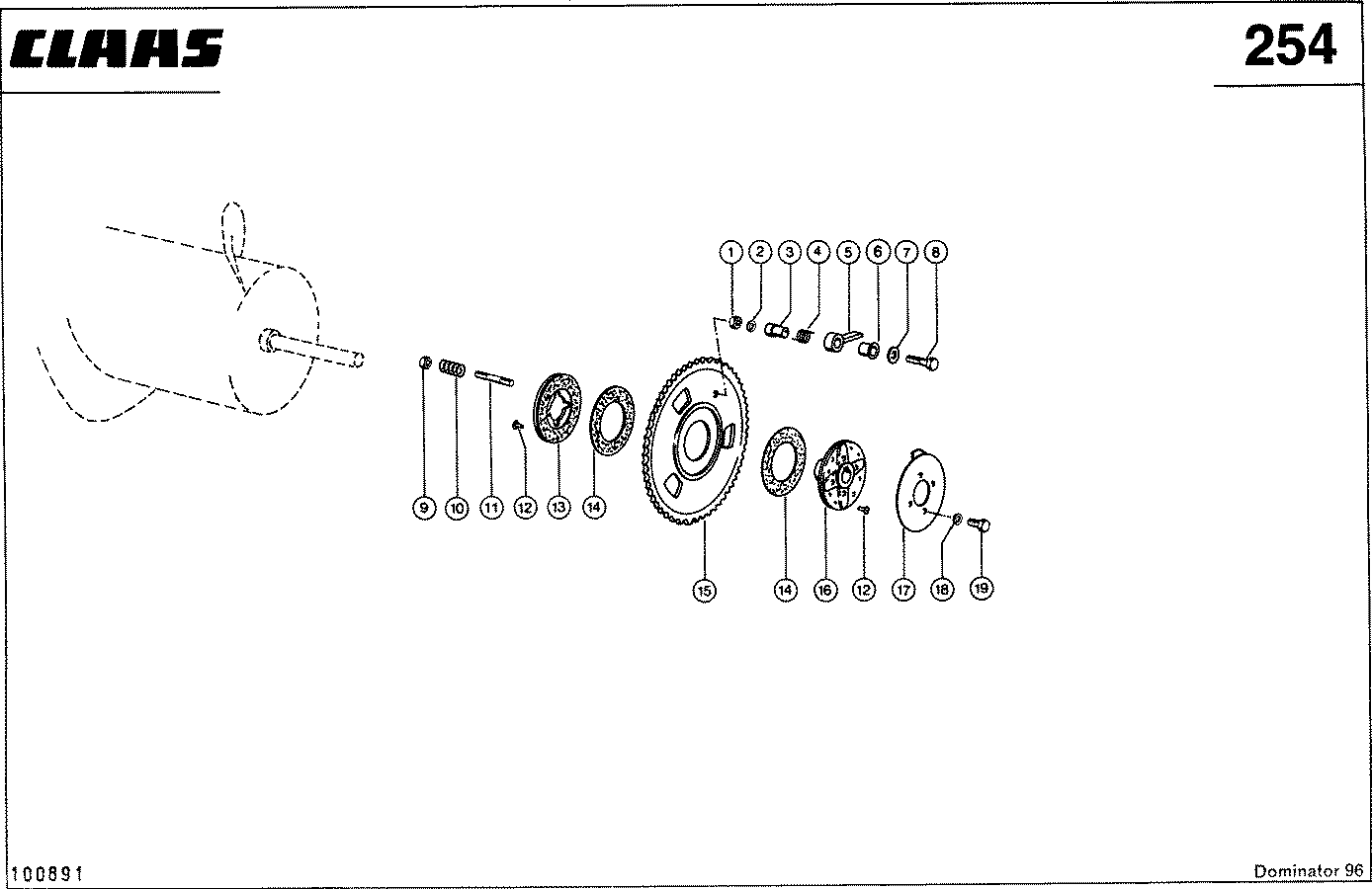 DOMINATOR - SCHNEIDWERK-REVERSIERANTRIEB, VAR.3679 / 3805