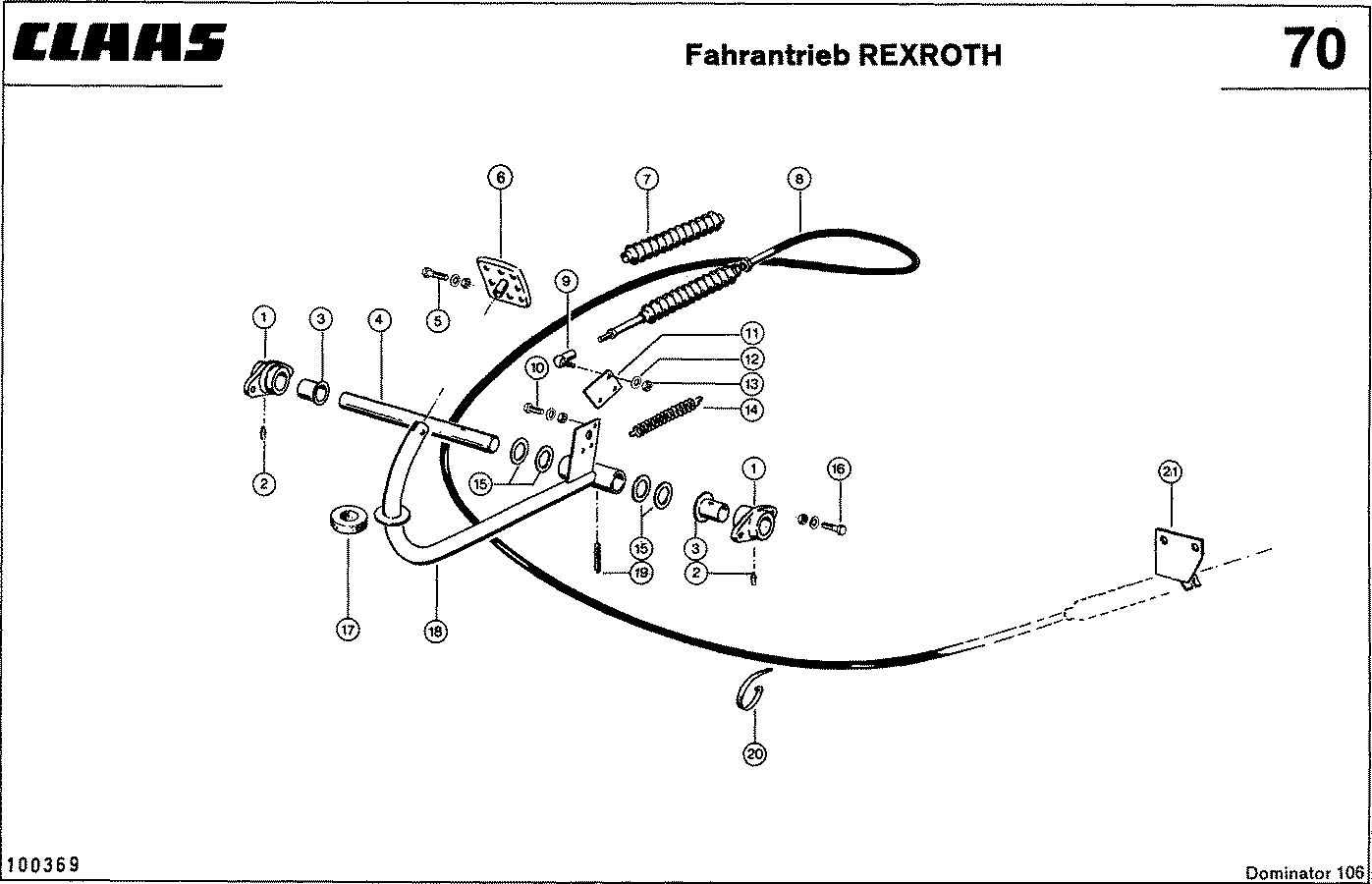 DOMINATOR - FAHRREGELPEDAL, BEI FAHRANTRIEB -REXROTH-