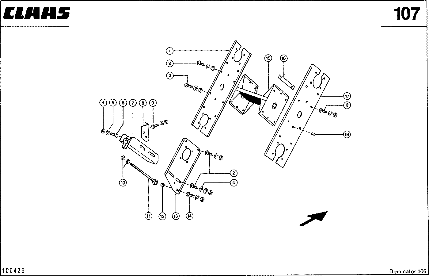 DOMINATOR - RAHMEN FUER TROMMELANTRIEB, VAR. 3254 / 3255