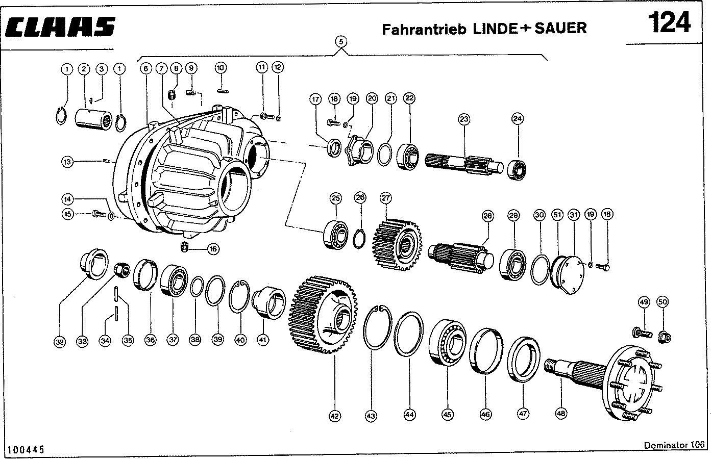 DOMINATOR - ACHSGETRIEBE, BEI -LINDE- UND -SAUER-