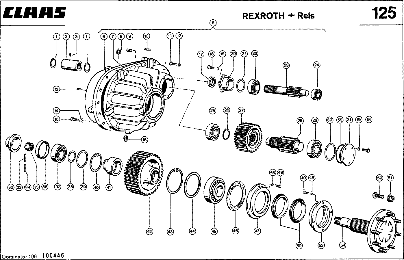 DOMINATOR - ACHSGETRIEBE, BEI -REXROTH- UND REISAUSRUESTUNG