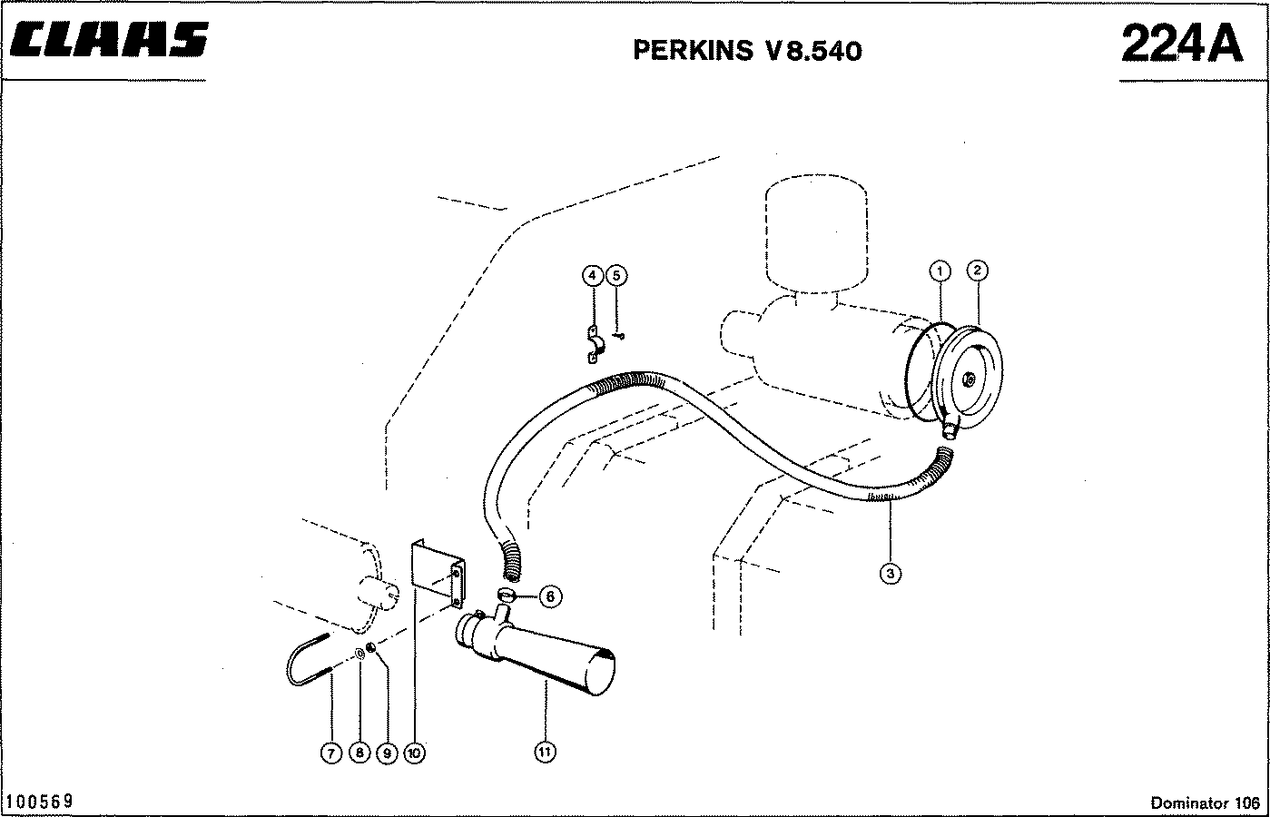 DOMINATOR - MOTORZUBEHOER, PERKINS V8.540