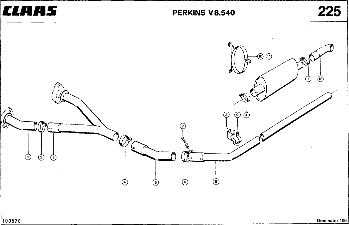 DOMINATOR - MOTORZUBEHOER, PERKINS V8.540