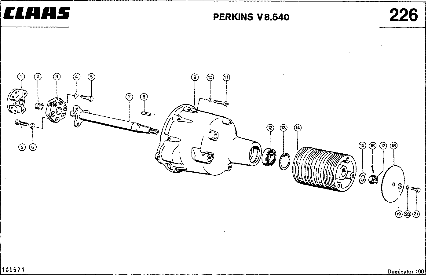 DOMINATOR - MOTORZUBEHOER, PERKINS V8.540