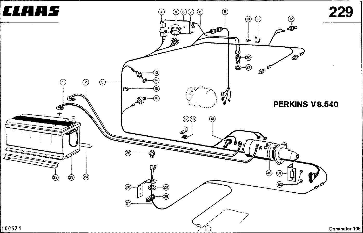 DOMINATOR - MOTORELEKTRIK, PERKINS V8.540