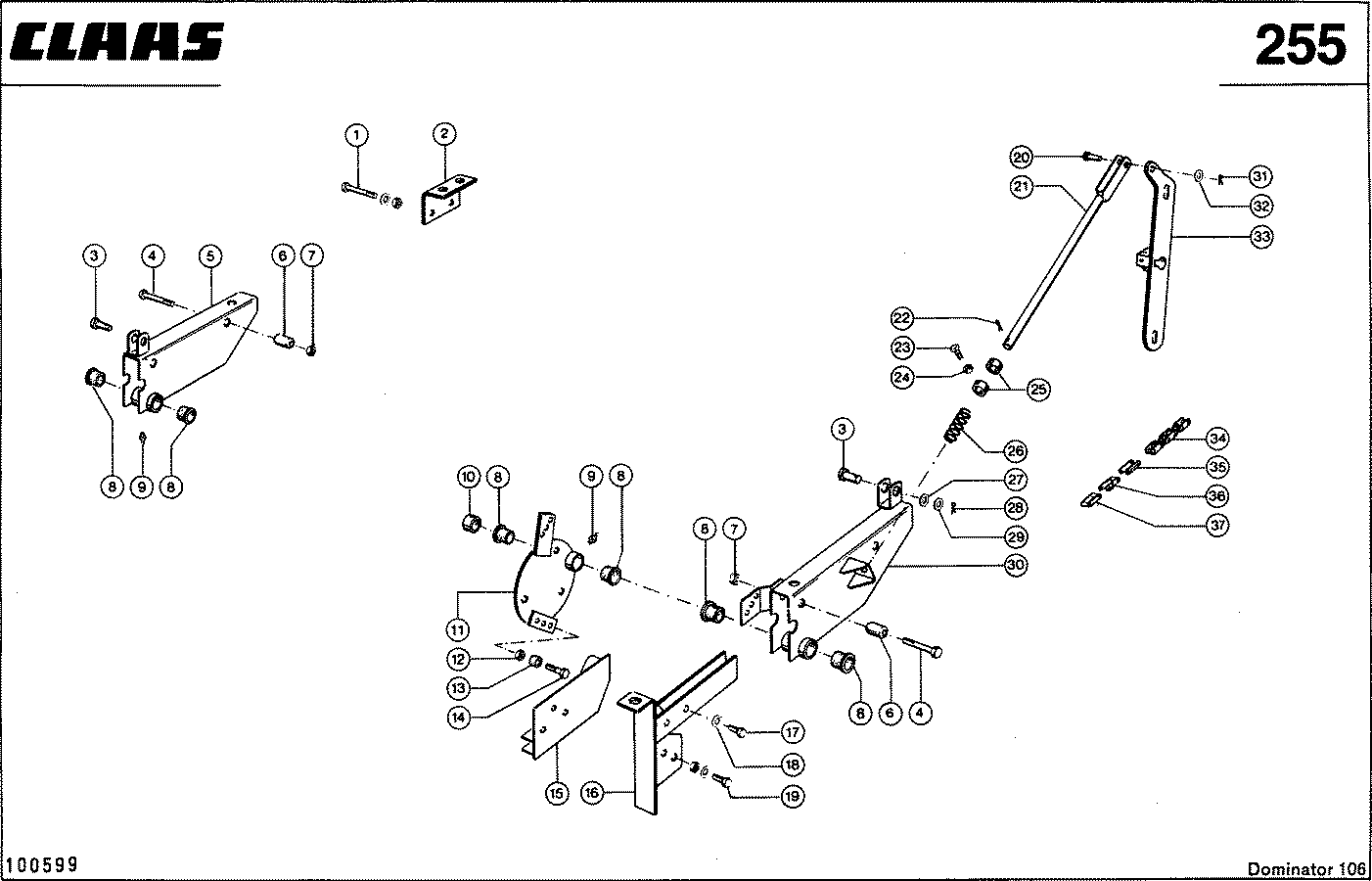 DOMINATOR - HASPEL-HORIZONTALVERSTELLUNG, VAR.3675 / 3749