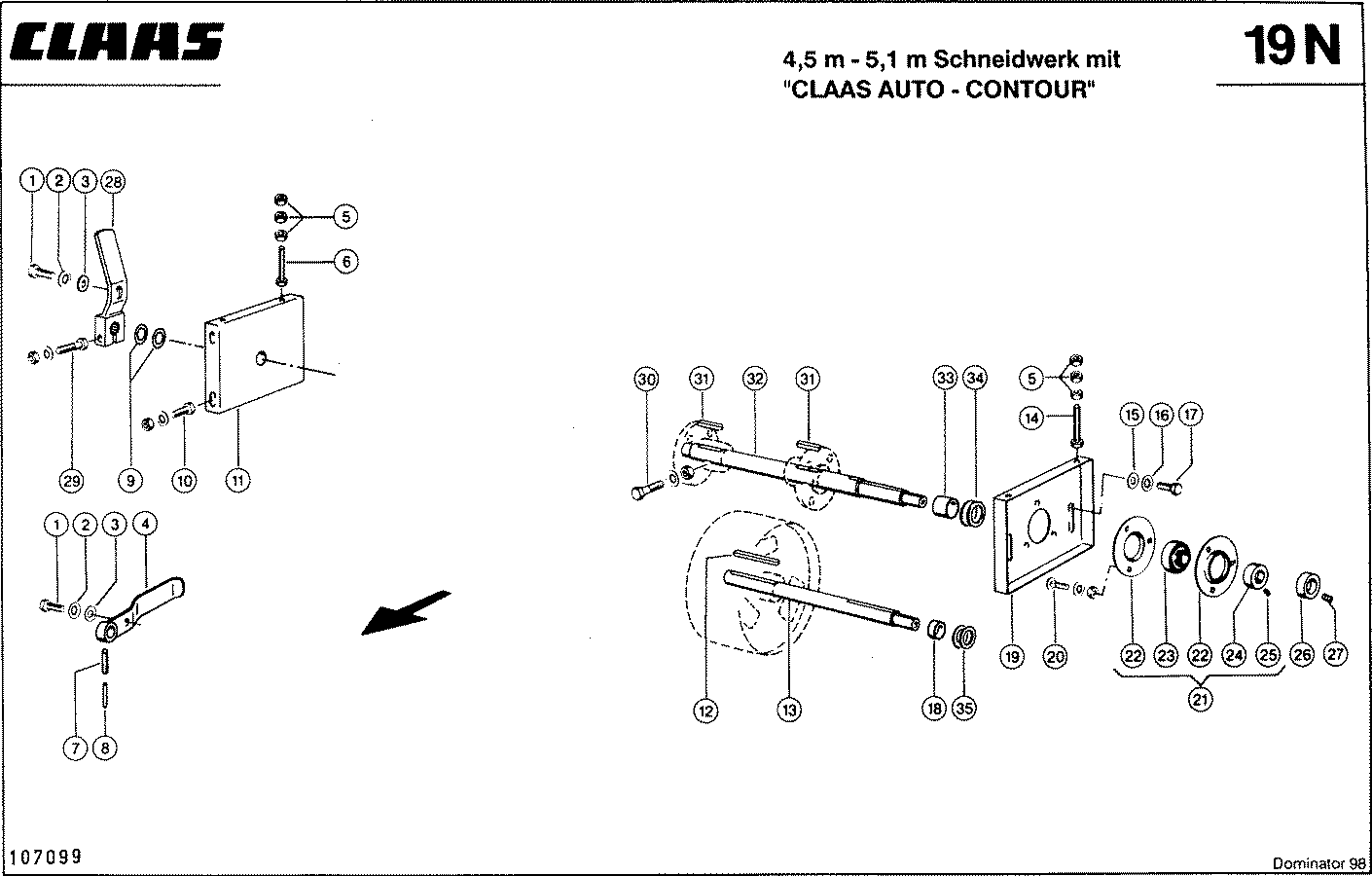 DOMINATOR - EINZUGSTROMMEL - LAGERUNG, VAR. 9428,