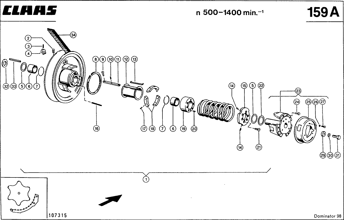 DOMINATOR - TROMMELREGELTRIEB, VAR. 7480