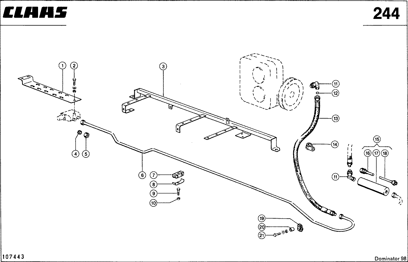 DOMINATOR - HYDRAULIKLEITUNGEN, (PUMPE - VENTILBLOC