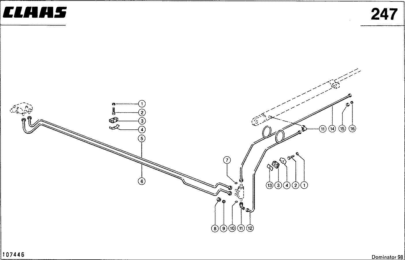 DOMINATOR - HYDRAULIKLEITUNGEN, (VENTILBLOCK - AUSL