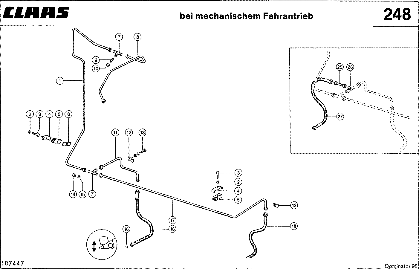 DOMINATOR - HYDRAULIKLEITUNGEN, (STEUERGERAET-SCHNE