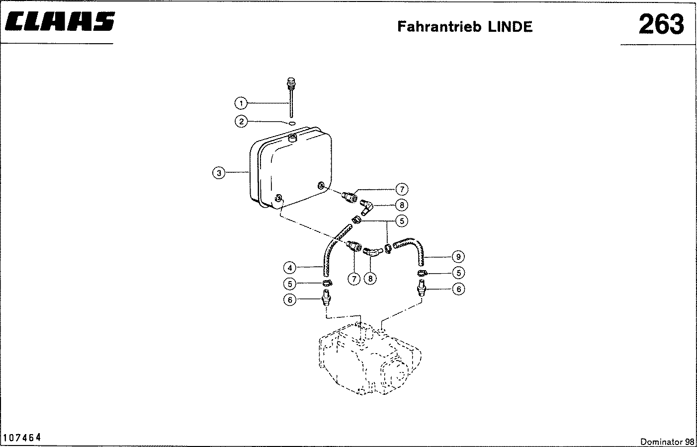 DOMINATOR - HYDRAULIKLEITUNGEN, FAHRANTRIEB -LINDE