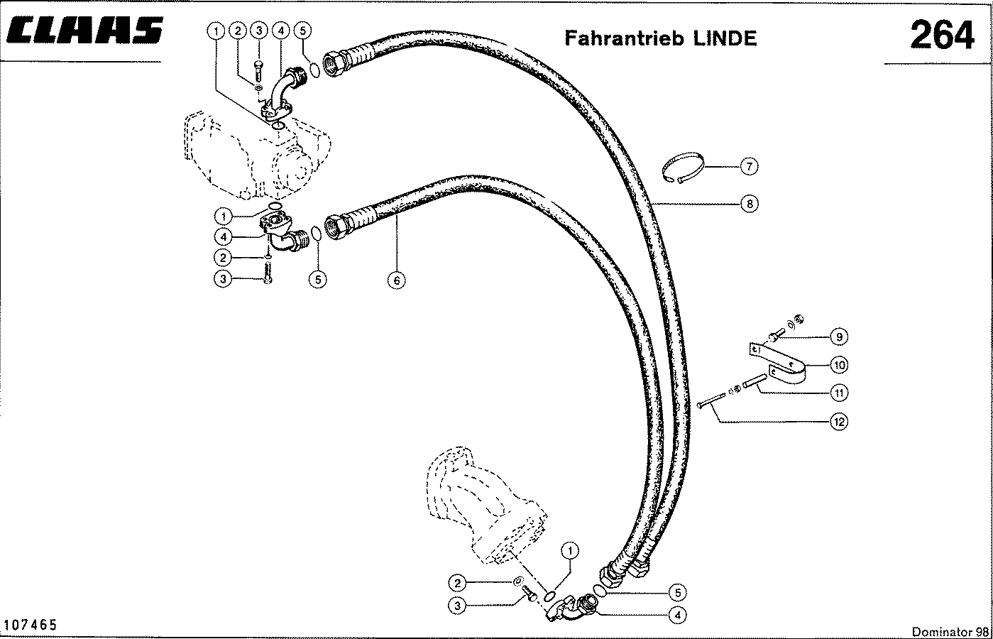 DOMINATOR - HYDRAULIKLEITUNGEN, FAHRANTRIEB -LINDE