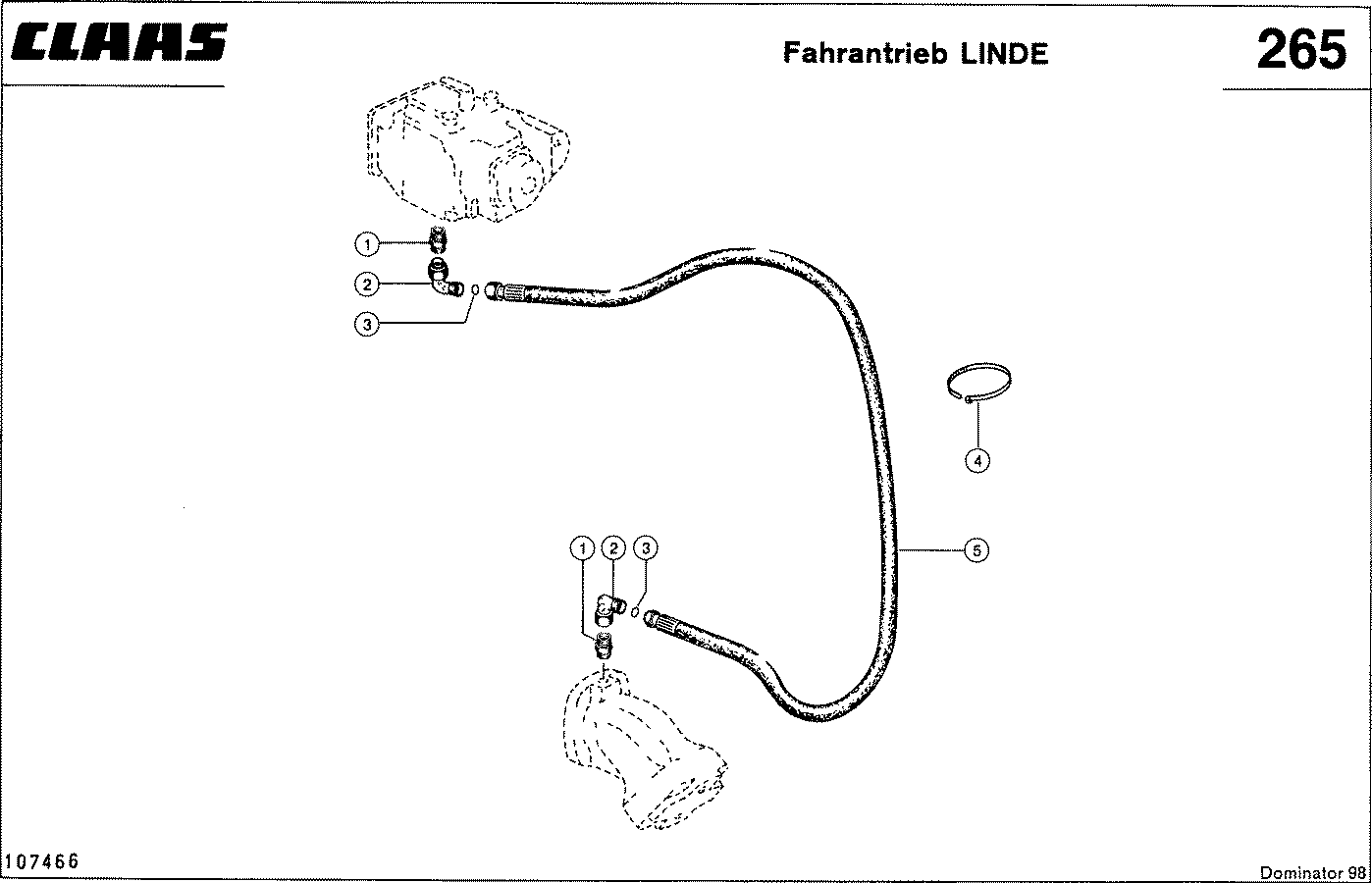 DOMINATOR - HYDRAULIKLEITUNGEN, FAHRANTRIEB -LINDE