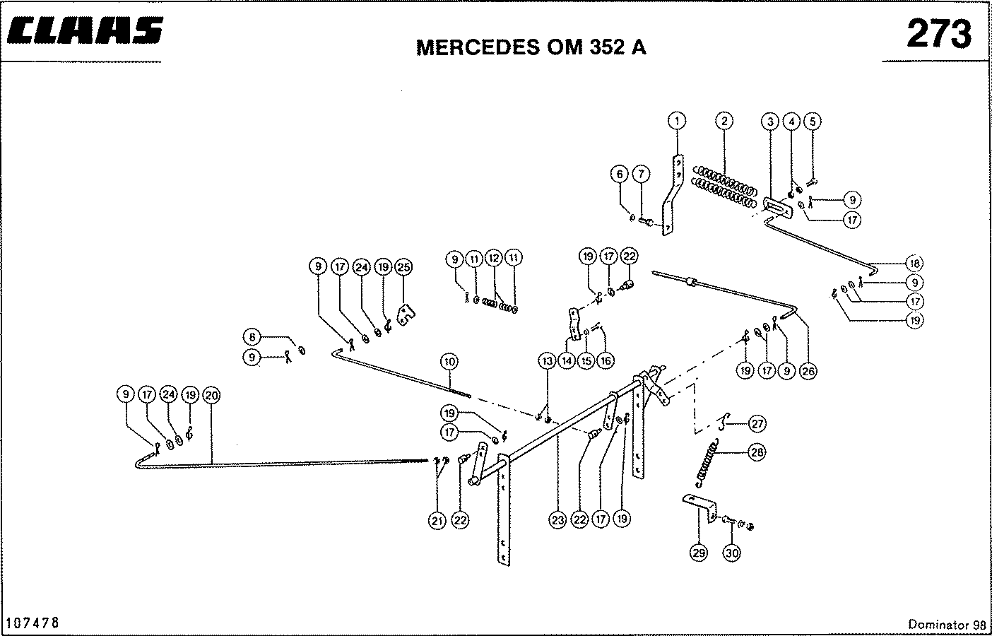 DOMINATOR - MERCEDES OM 352 A; РЕГУЛИРОВКА ОБОРОТОВ