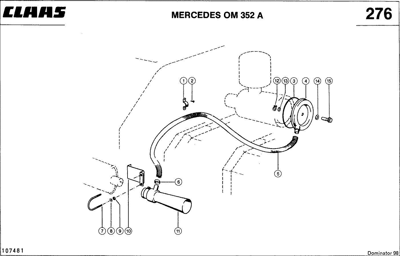 DOMINATOR - MERCEDES OM 352 A; СИСТЕМА ФИЛЬТРАЦИИ ВОЗДУХА