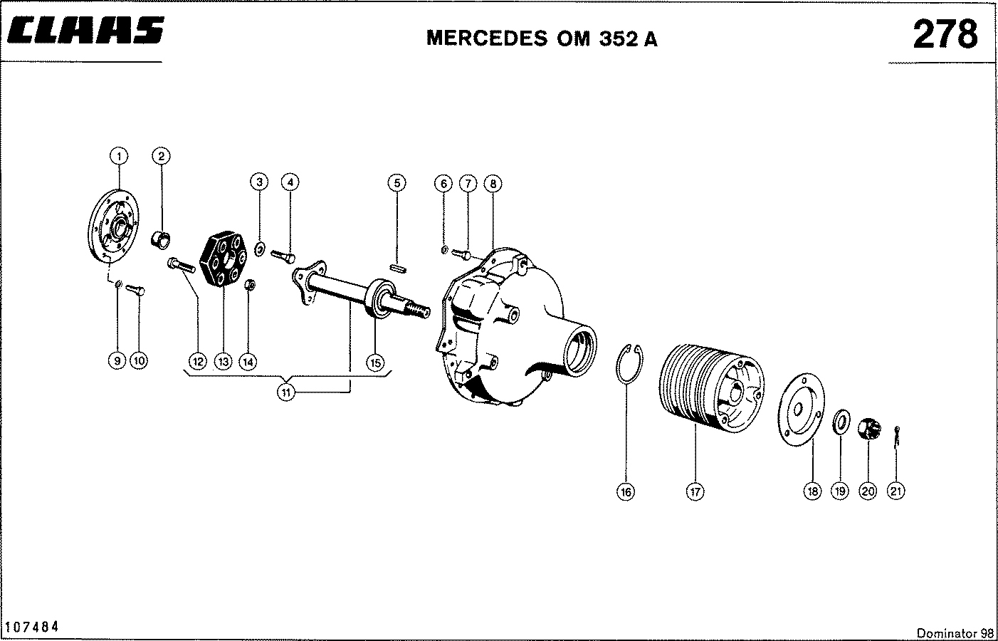 DOMINATOR - MERCEDES OM 352 A; ОТБОР МОЩНОСТИ