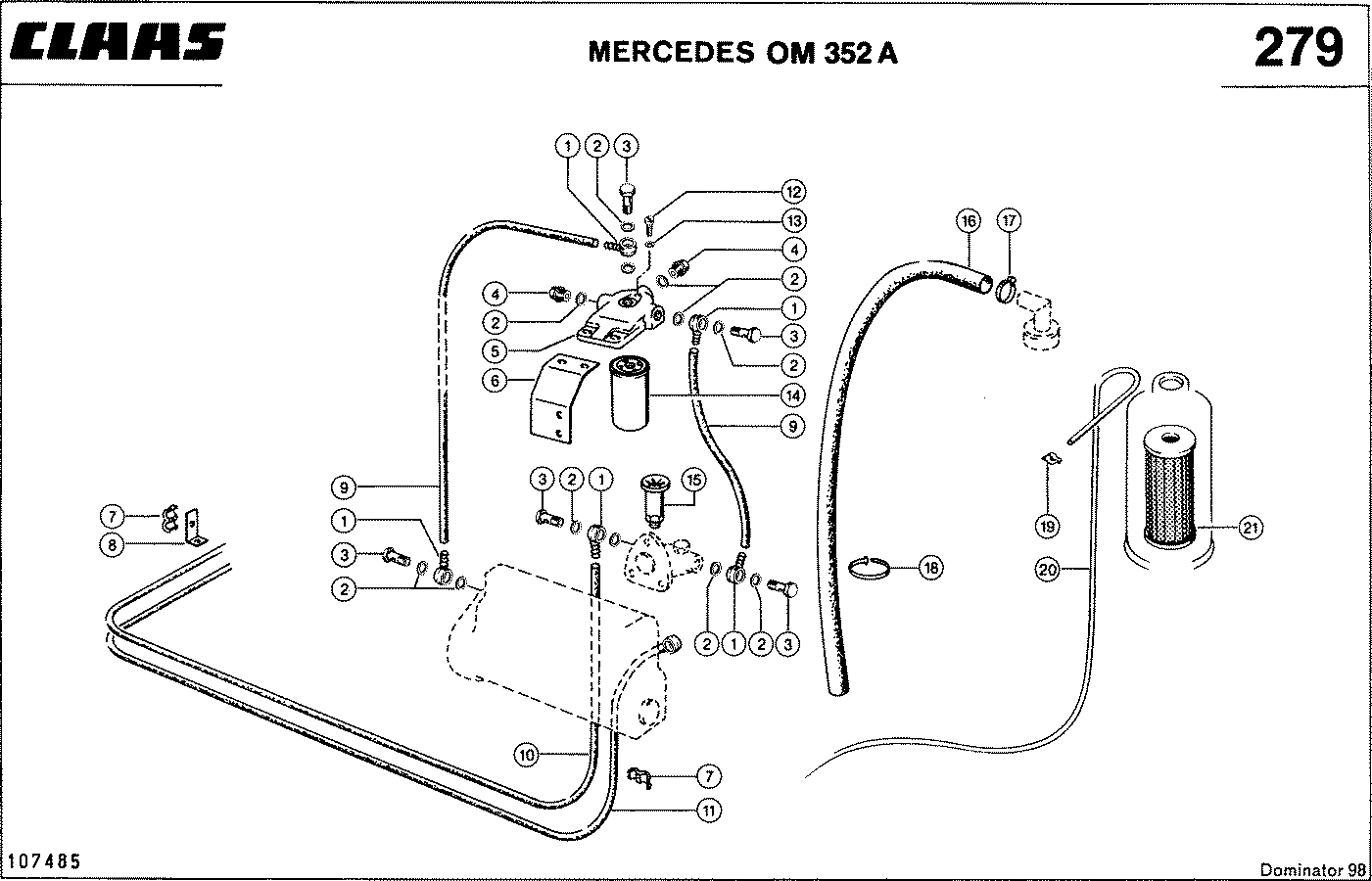 DOMINATOR - MERCEDES OM 352 A; СИСТЕМА ПИТАНИЯ